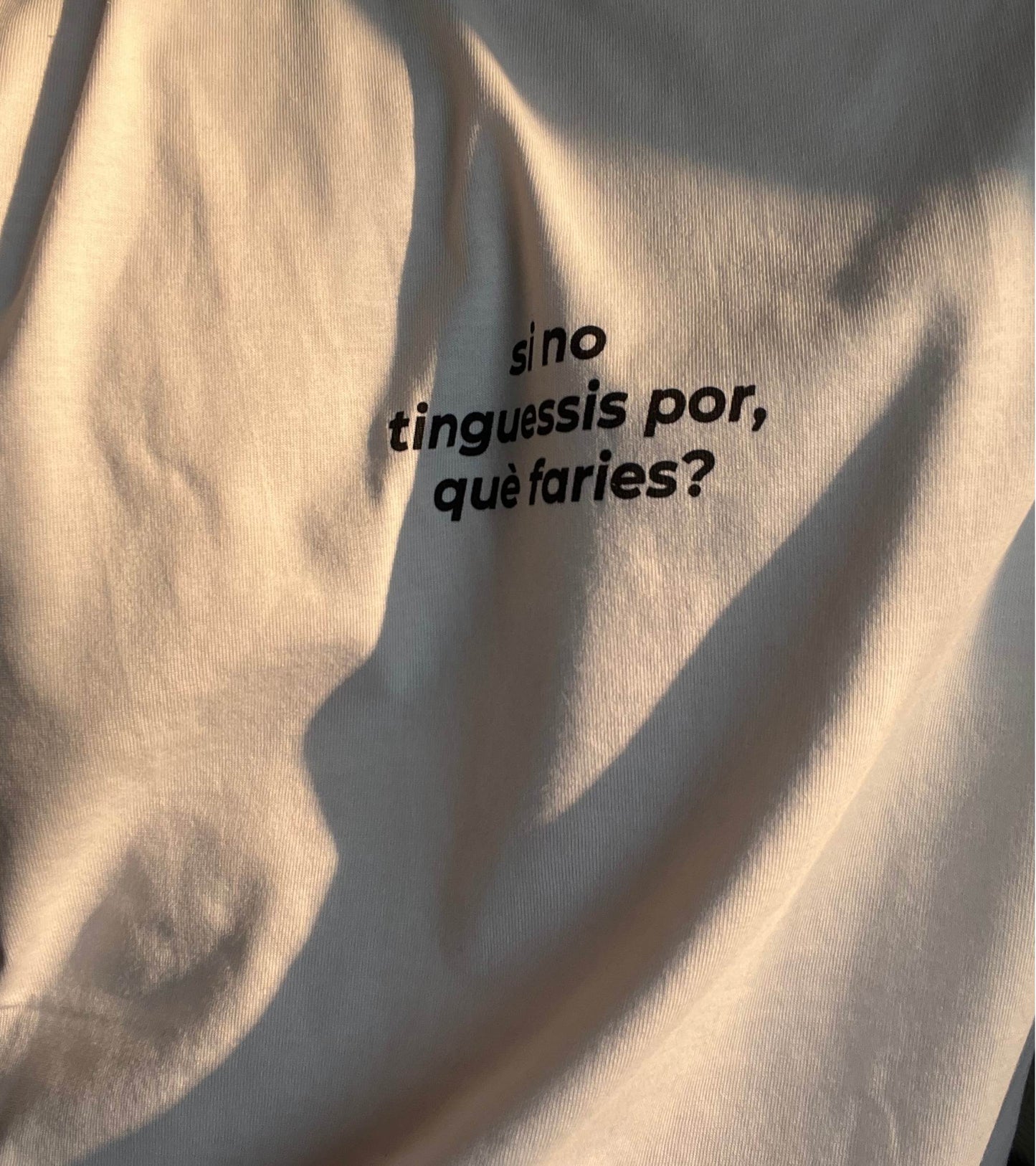 Samarreta 'si no tinguessis por, què faries?' (unisex)