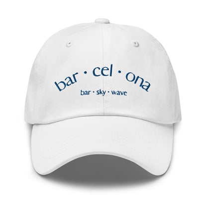 Gorra barcelona barskywave blanca. Catalan Words, samarretes i productes en català.